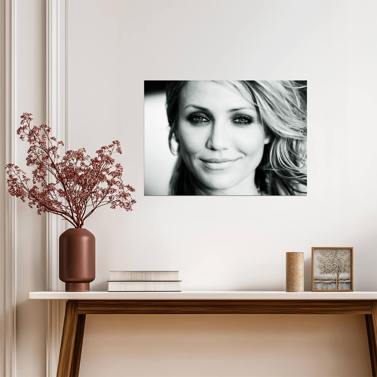 Cameron Diaz | Black and White Photo | Actress Poster - Celebrities Poster