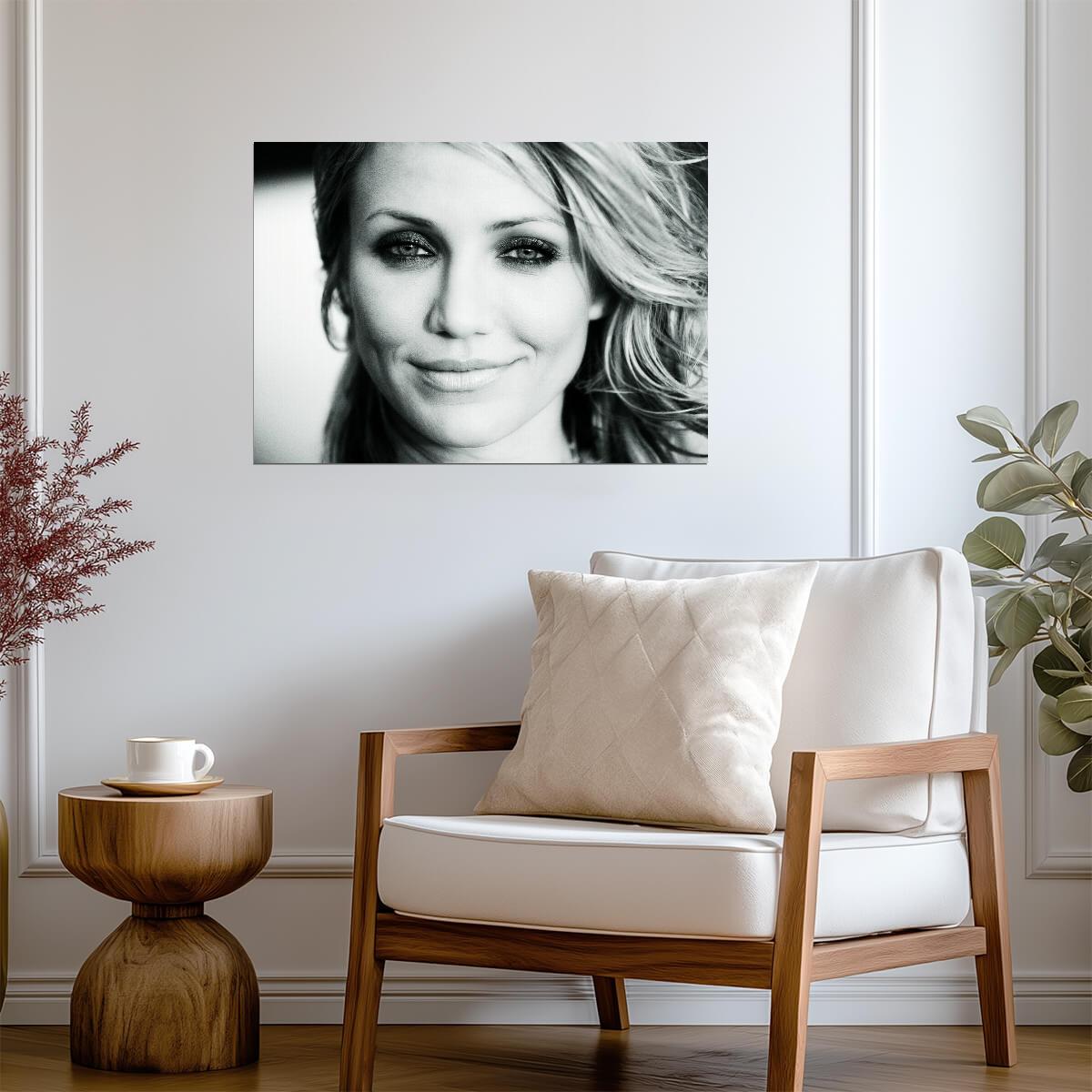 Cameron Diaz | Black and White Photo | Actress Poster - Celebrities Poster