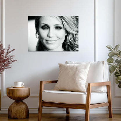 Cameron Diaz | Black and White Photo | Actress Poster - Celebrities Poster