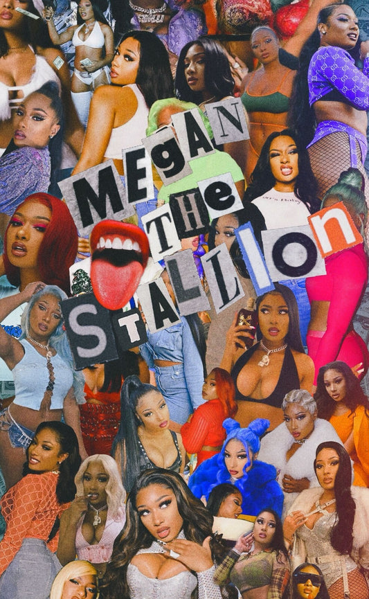Megan Thee Stallion Tribute Collage | Music Star Poster | Hip Hop Graphic Art - Music Poster