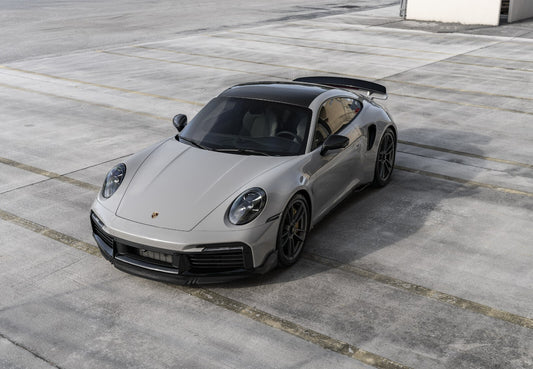 Porsche 911 Turbo S (992) | German Supercar Poster | Grey Modern Sports Car Art - Cars Poster