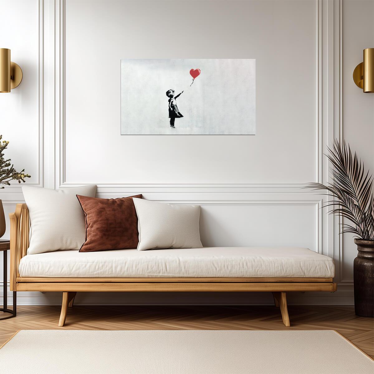 Banksy Girl with Balloon | Street Art Print | Modern Graffiti Wall Poster - Graphic & Art Poster