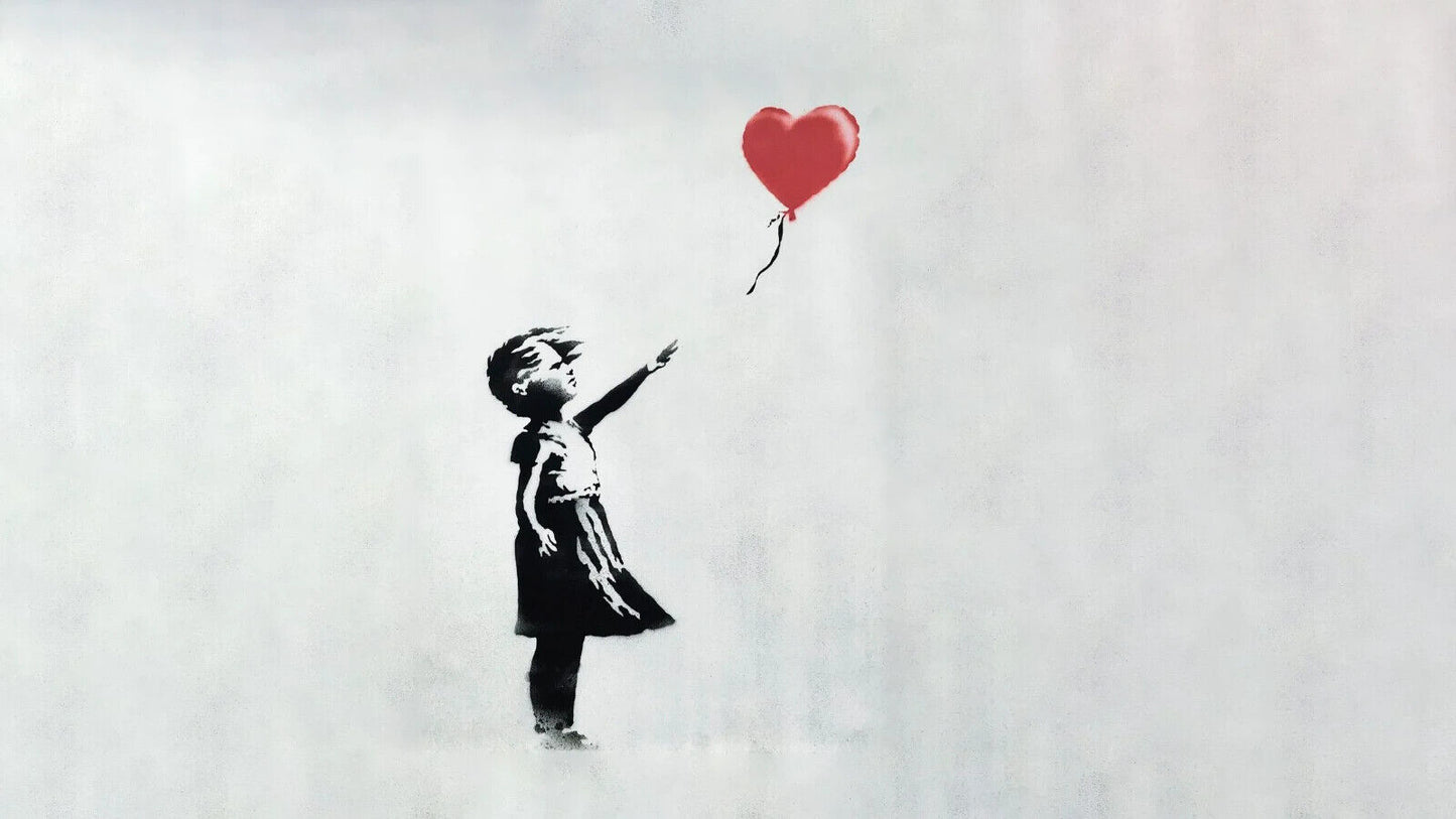 Banksy Girl with Balloon | Street Art Print | Modern Graffiti Wall Poster - Graphic & Art Poster