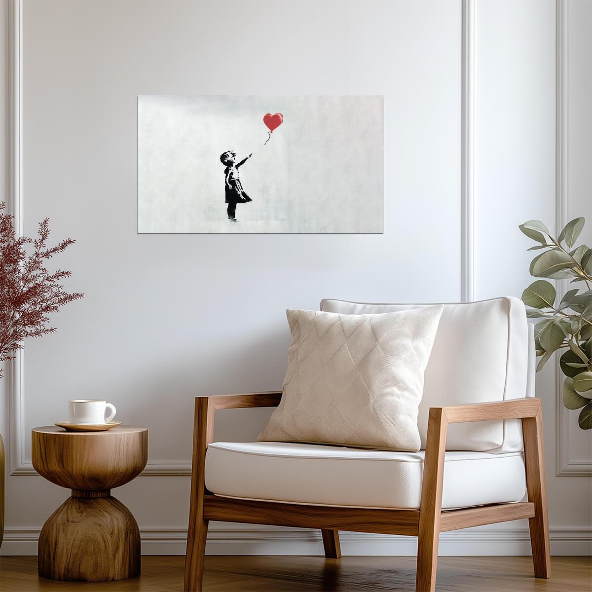 Banksy Girl with Balloon | Street Art Print | Modern Graffiti Wall Poster - Graphic & Art Poster