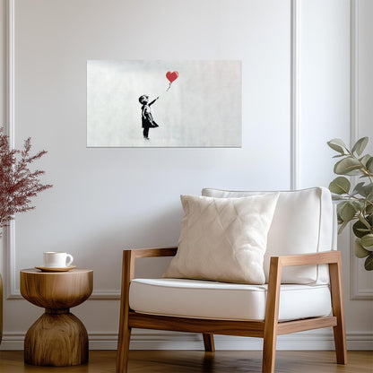 Banksy Girl with Balloon | Street Art Print | Modern Graffiti Wall Poster - Graphic & Art Poster