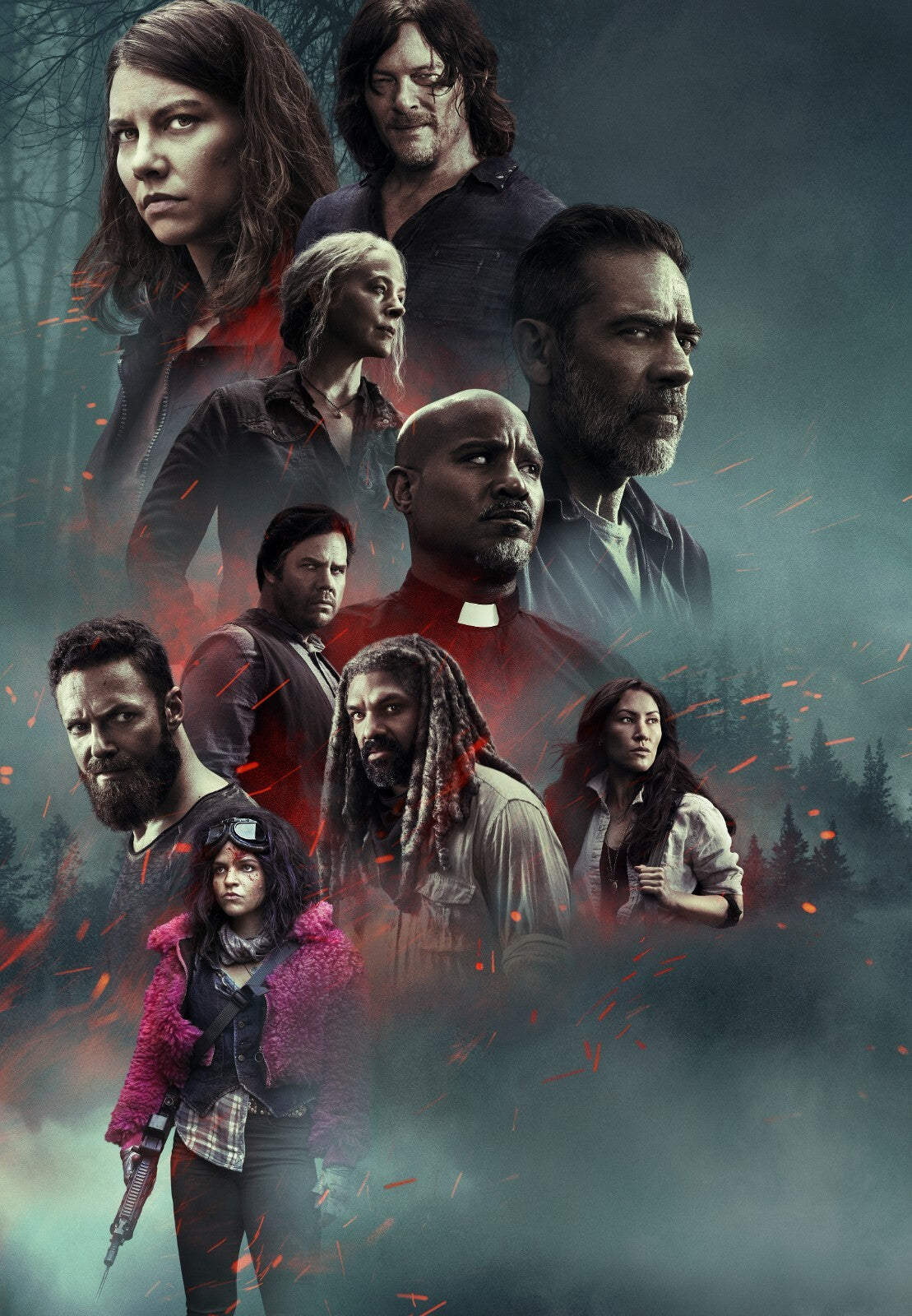 The Walking Dead Season 11 Collage | Full Cast Character Art | Zombie Apocalypse Poster - Movies & TV Poster