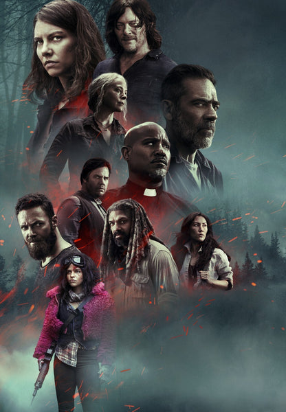 The Walking Dead Season 11 Collage | Full Cast Character Art | Zombie Apocalypse Poster - Movies & TV Poster