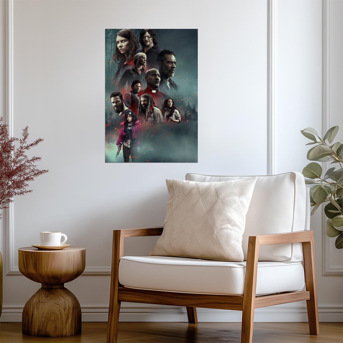 The Walking Dead Season 11 Collage | Full Cast Character Art | Zombie Apocalypse Poster - Movies & TV Poster