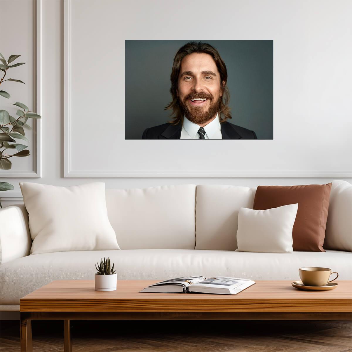 Christian Bale Color Portrait | Famous Actor Photoshoot | Modern Celebrity Poster - Celebrities Poster