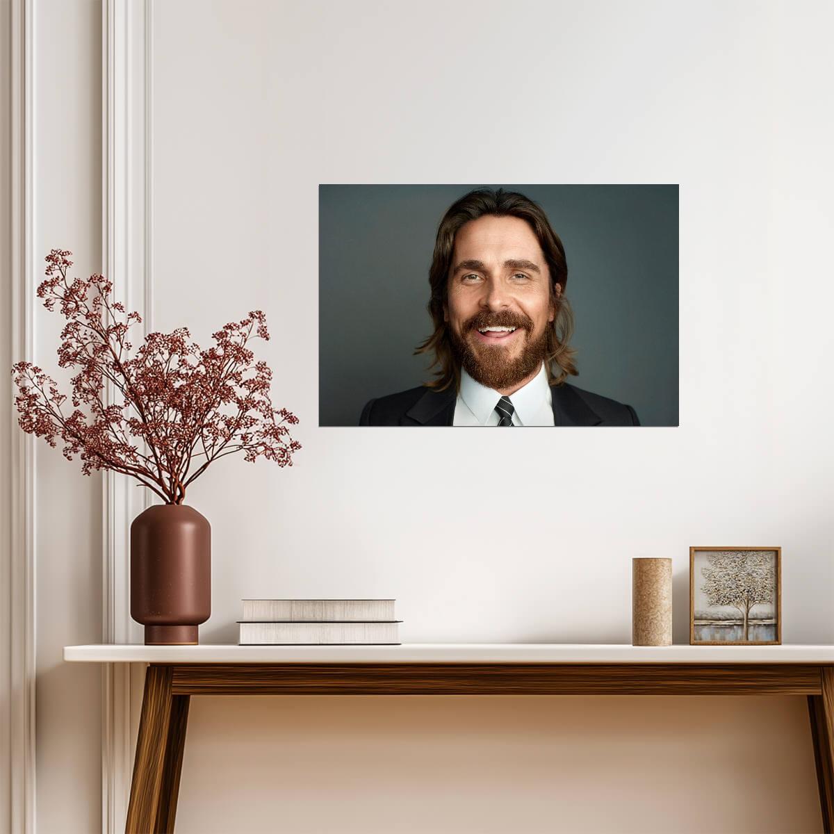 Christian Bale Color Portrait | Famous Actor Photoshoot | Modern Celebrity Poster - Celebrities Poster