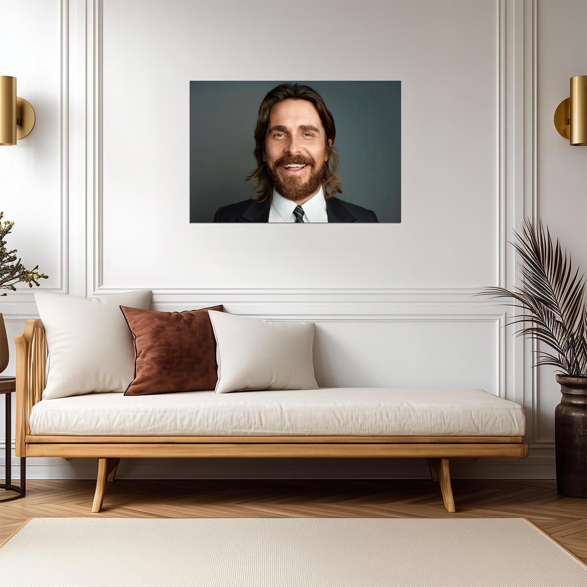 Christian Bale Color Portrait | Famous Actor Photoshoot | Modern Celebrity Poster - Celebrities Poster