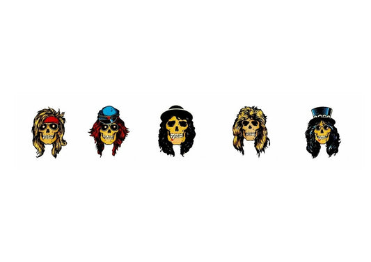 Guns N Roses Appetite for Destruction Skulls | Rock Band Album Art | Vintage Music Poster - Music Poster
