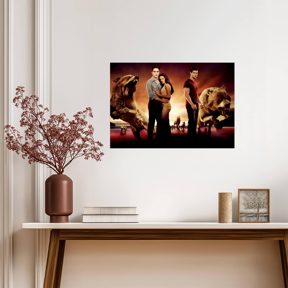 Twilight Saga Cast Poster | Edward Bella Jacob | Movie Wall Art - Movies & TV Poster