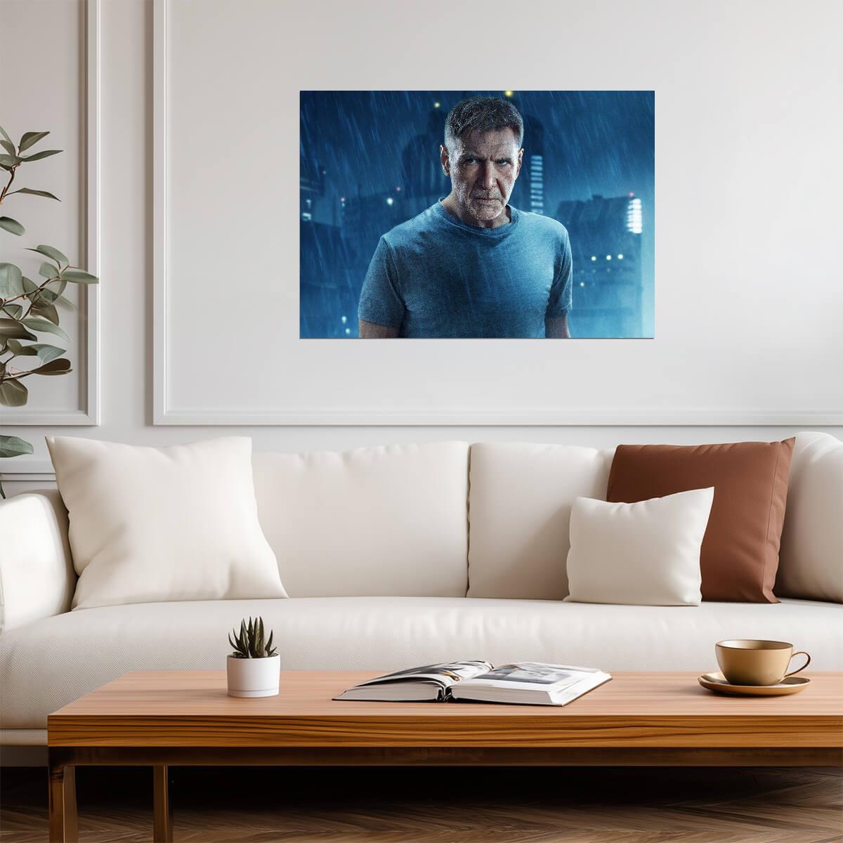 Blade Runner 2049 | Harrison Ford as Rick Deckard | Sci-Fi Movie Poster - Movies & TV Poster
