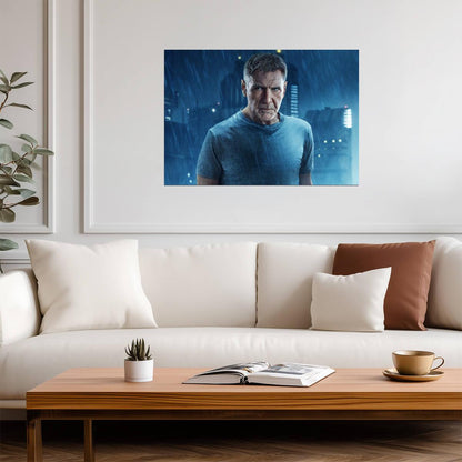 Blade Runner 2049 | Harrison Ford as Rick Deckard | Sci-Fi Movie Poster - Movies & TV Poster