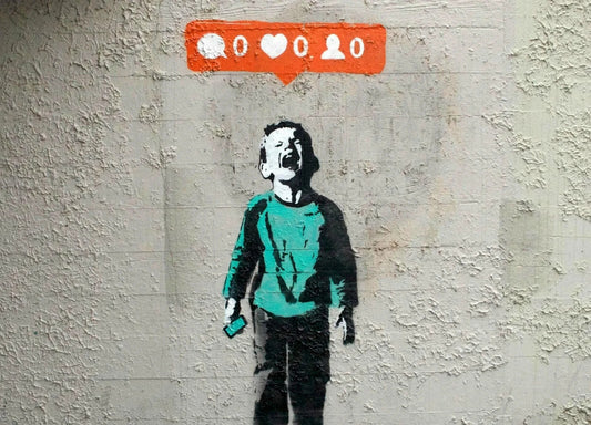 Banksy No Likes Graffiti | Street Art Print | Social Commentary Wall Poster - Graphic & Art Poster