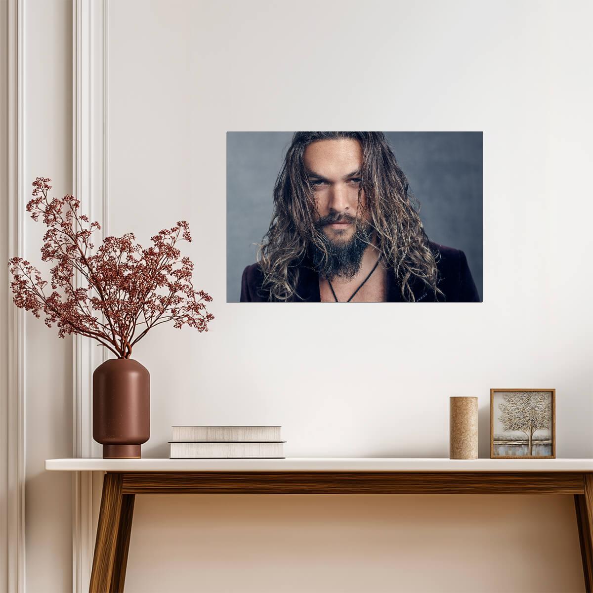 Jason Momoa | Modern Actor Portrait | Celebrity Photoshoot Wall Poster - Celebrities Poster