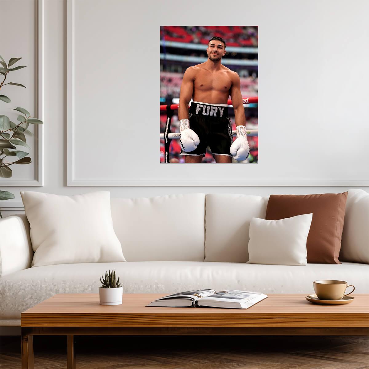 Tommy Fury Professional Boxer | Combat Sports Poster | In-Ring Portrait - Sports Poster