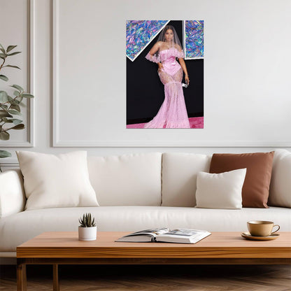 Nicki Minaj MTV VMAs Pink Dress | Bridal Veil Fashion Poster | Celebrity Red Carpet - Music Poster