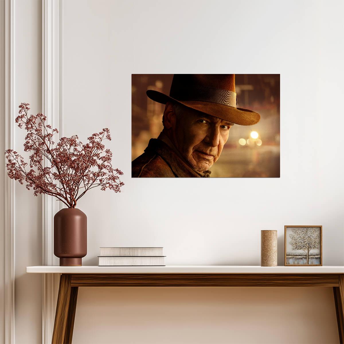 Harrison Ford as Indiana Jones | Adventure Movie Poster | Classic Film Character Art - Movies & TV Poster