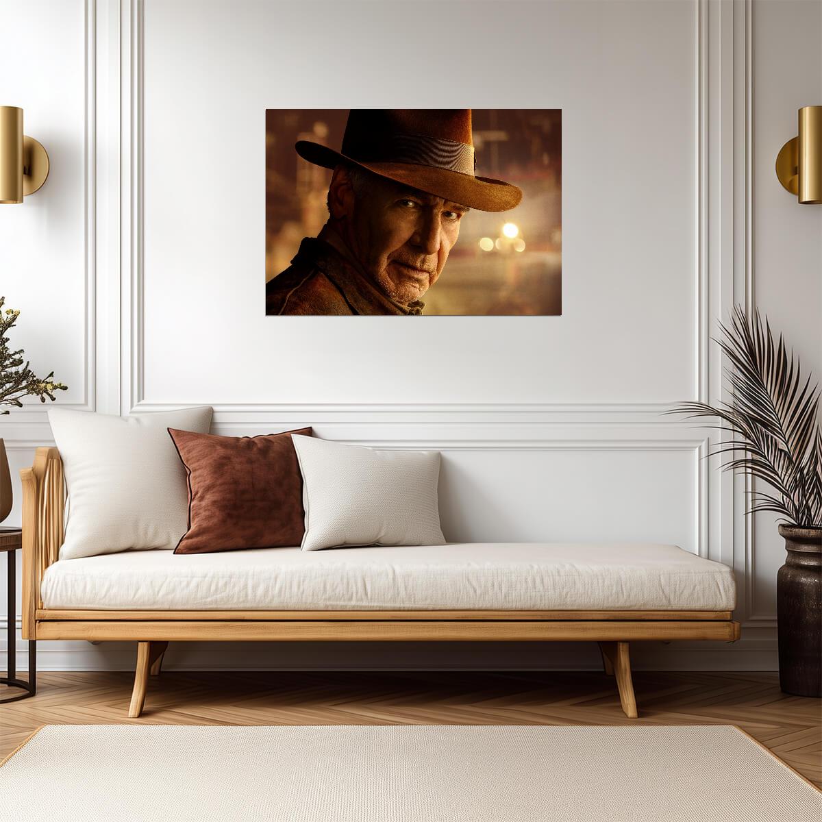Harrison Ford as Indiana Jones | Adventure Movie Poster | Classic Film Character Art - Movies & TV Poster