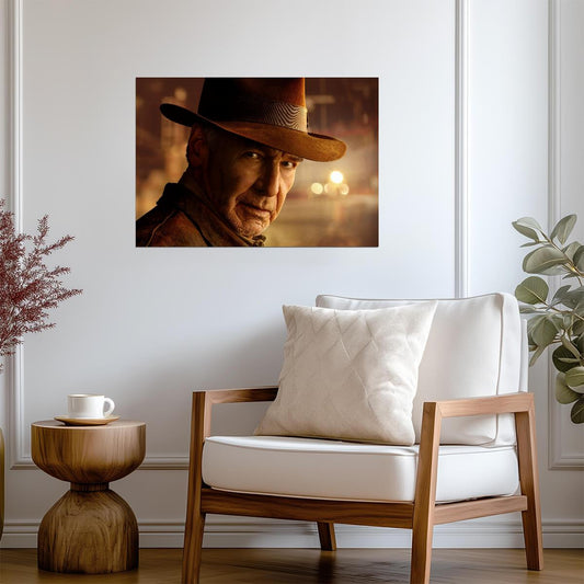 Harrison Ford as Indiana Jones | Adventure Movie Poster | Classic Film Character Art - Movies & TV Poster