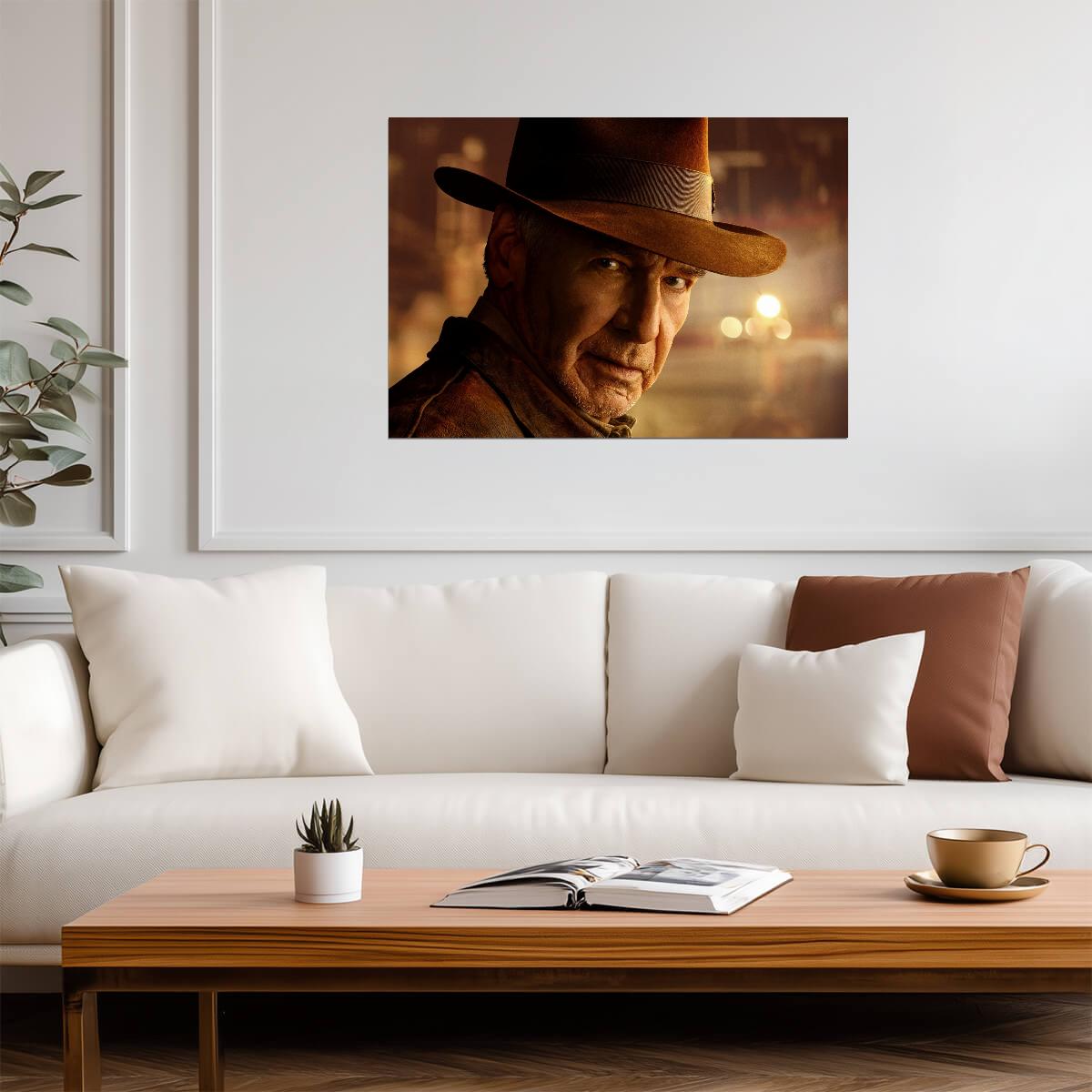 Harrison Ford as Indiana Jones | Adventure Movie Poster | Classic Film Character Art - Movies & TV Poster