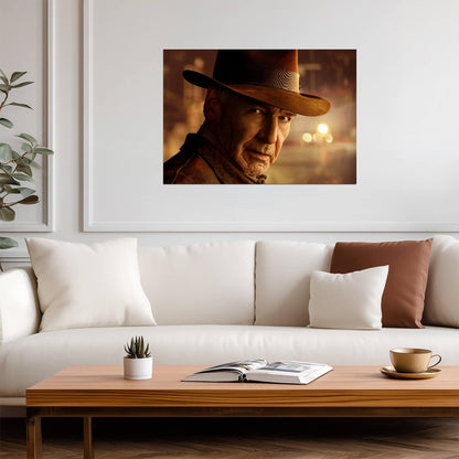 Harrison Ford as Indiana Jones | Adventure Movie Poster | Classic Film Character Art - Movies & TV Poster
