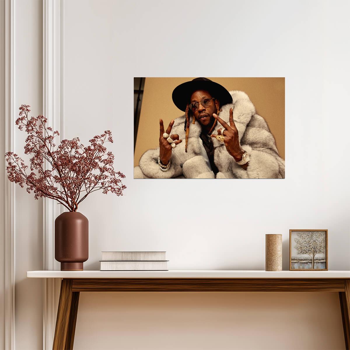 2 Chainz Portrait | Music Poster | Warm Tone Hip Hop Print - Music Poster