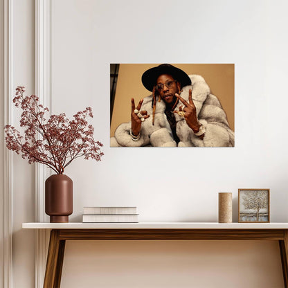 2 Chainz Portrait | Music Poster | Warm Tone Hip Hop Print - Music Poster
