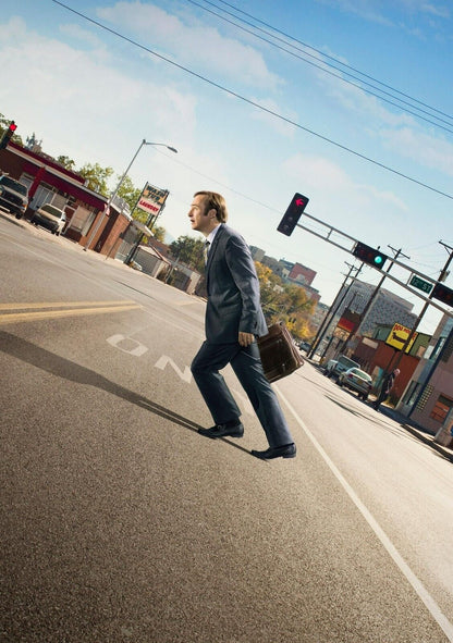 Better Call Saul Goodman Walking | TV Show Poster | Cinematic Wall Art - Movies & TV Poster