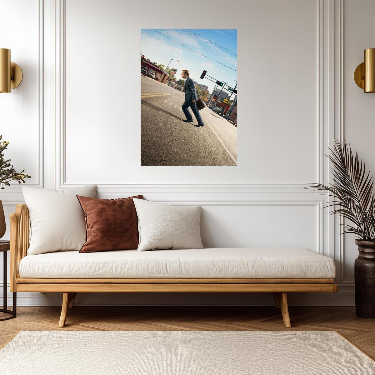 Better Call Saul Goodman Walking | TV Show Poster | Cinematic Wall Art - Movies & TV Poster