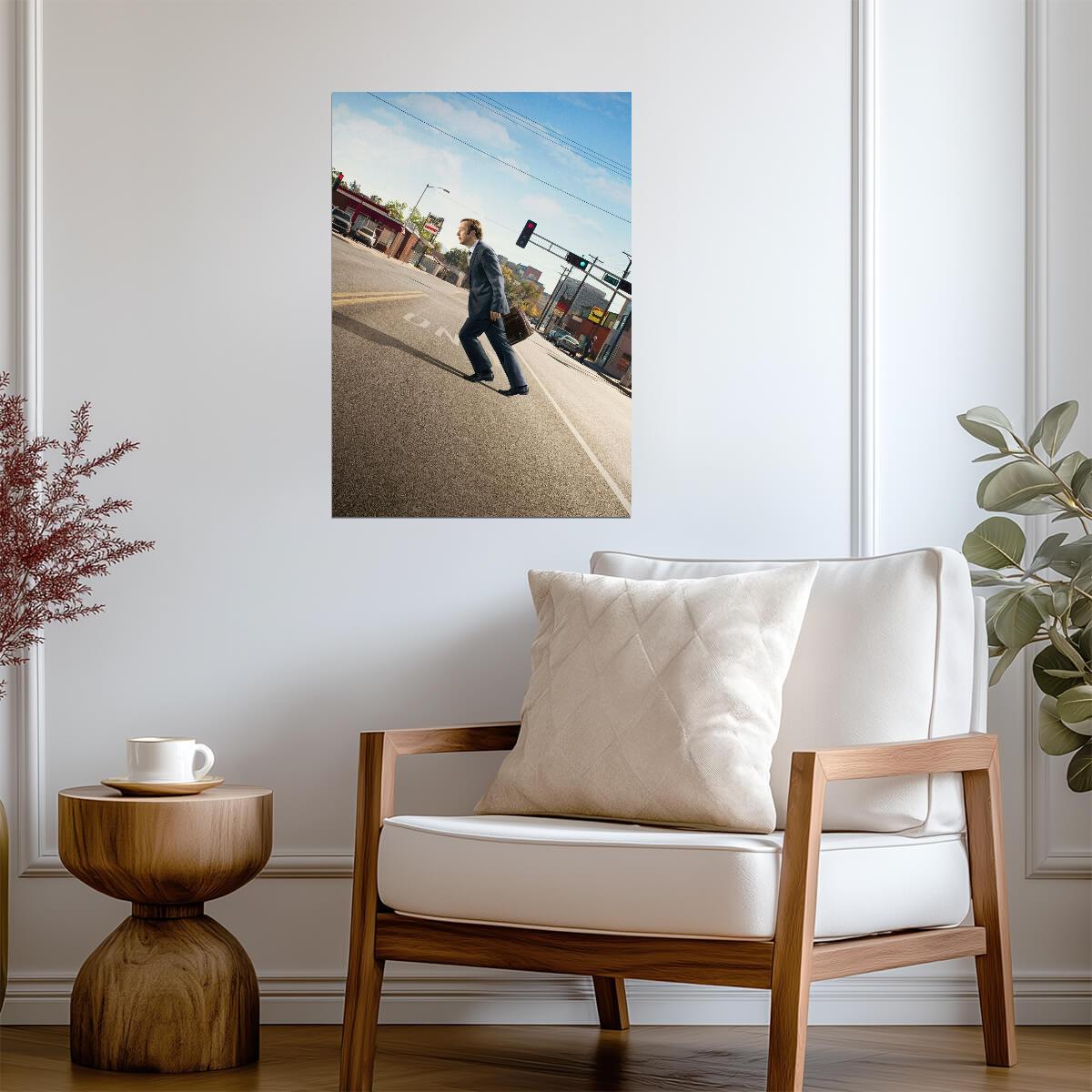 Better Call Saul Goodman Walking | TV Show Poster | Cinematic Wall Art - Movies & TV Poster