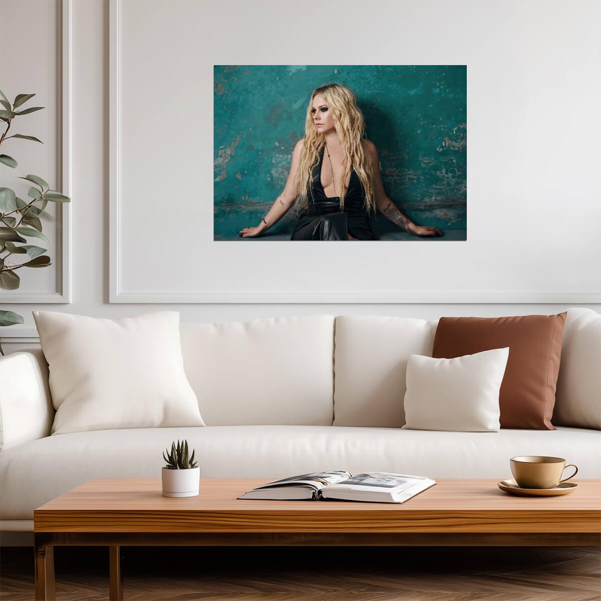Avril Lavigne Music Photoshoot | Pop Punk Rock Poster | Modern Celebrity Wall Art - Music Poster