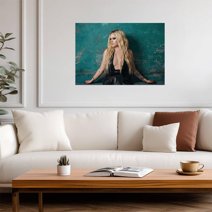 Avril Lavigne Music Photoshoot | Pop Punk Rock Poster | Modern Celebrity Wall Art - Music Poster
