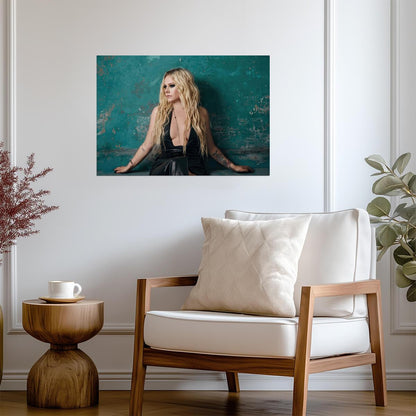 Avril Lavigne Music Photoshoot | Pop Punk Rock Poster | Modern Celebrity Wall Art - Music Poster