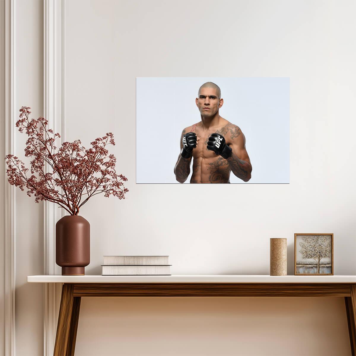 Alex Pereira Fighting Stance Studio | UFC Poster | Poatan MMA Decor - Sports Poster