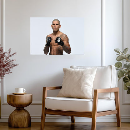 Alex Pereira Fighting Stance Studio | UFC Poster | Poatan MMA Decor - Sports Poster
