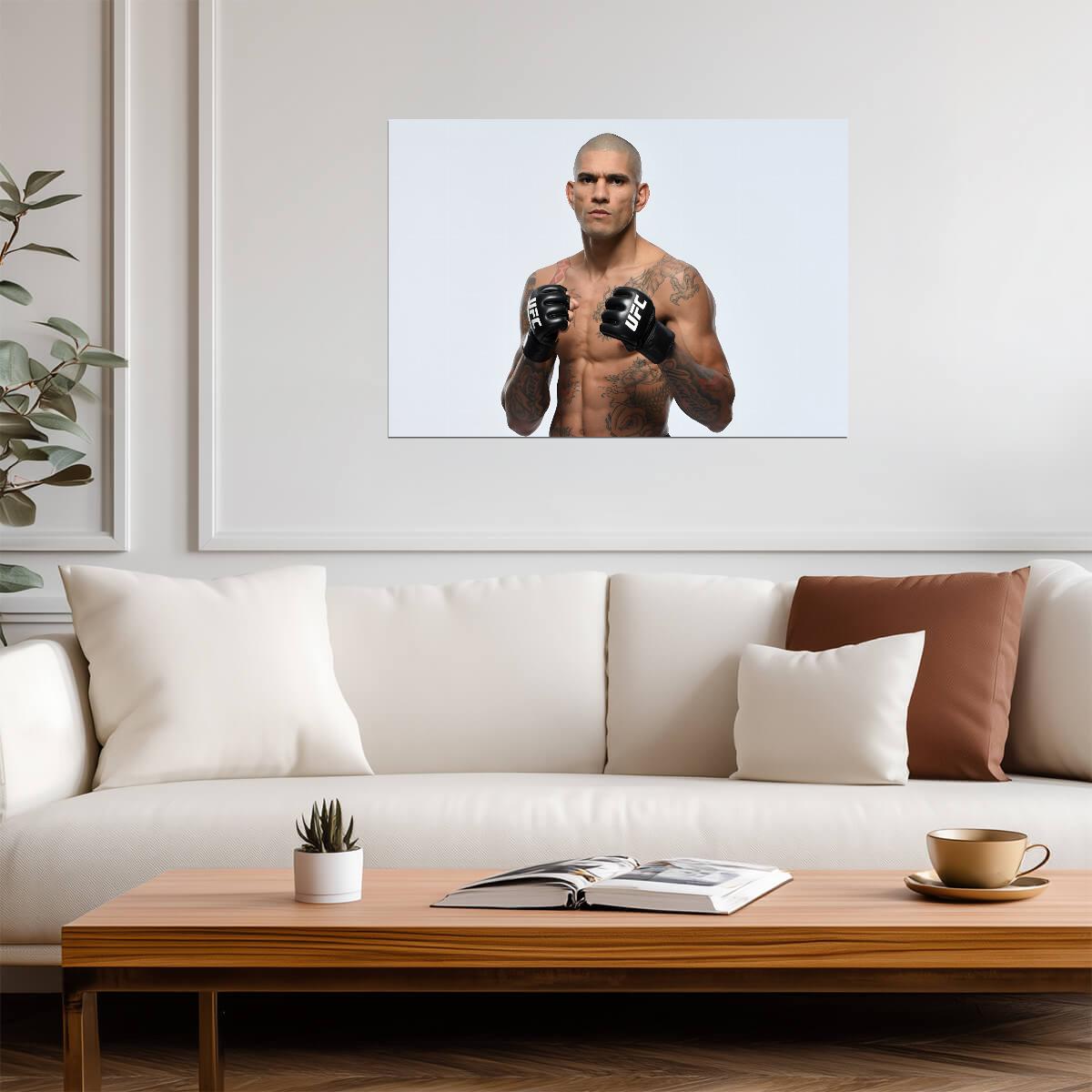 Alex Pereira Fighting Stance Studio | UFC Poster | Poatan MMA Decor - Sports Poster