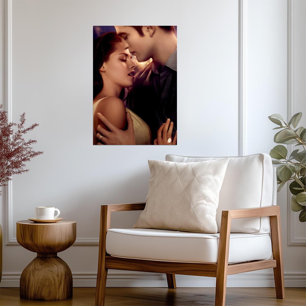 Twilight Saga Bella & Edward Kiss | Close Up Movie Poster | Romance Film Art - Movies & TV Poster