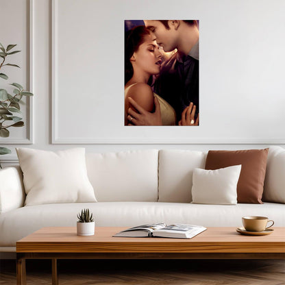 Twilight Saga Bella & Edward Kiss | Close Up Movie Poster | Romance Film Art - Movies & TV Poster