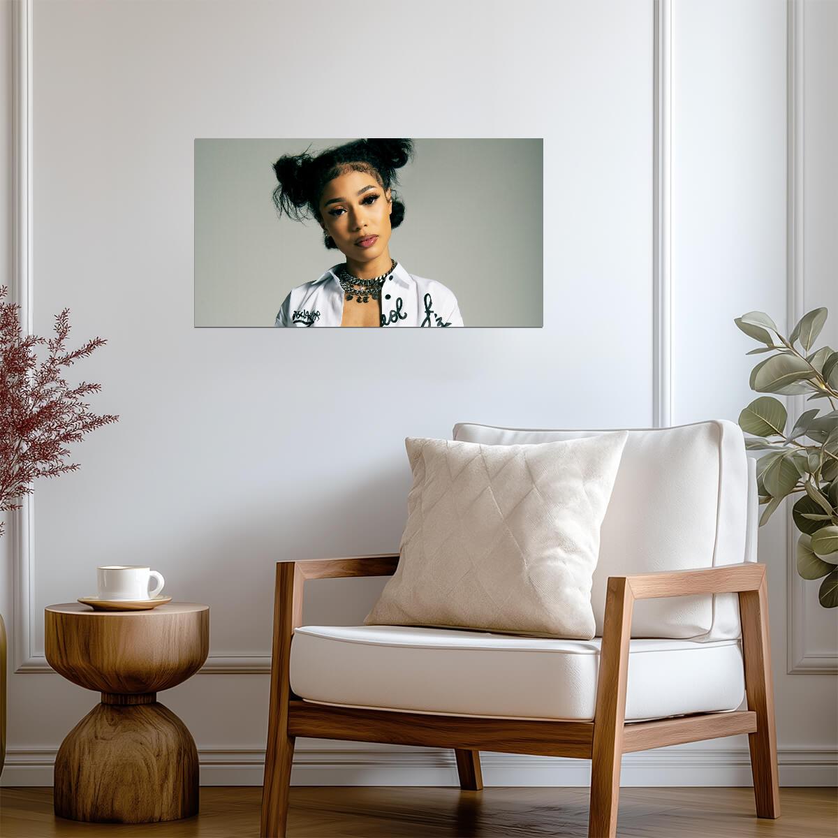 Coi Leray | Modern Rapper Portrait | Hip Hop Music Poster - Music Poster