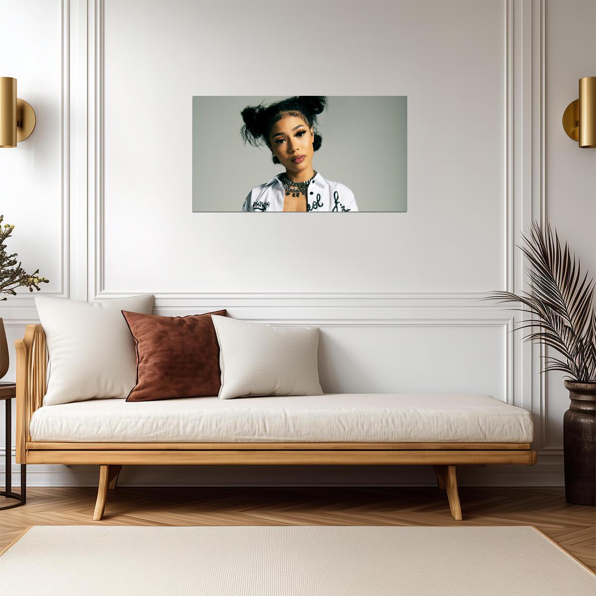 Coi Leray | Modern Rapper Portrait | Hip Hop Music Poster - Music Poster
