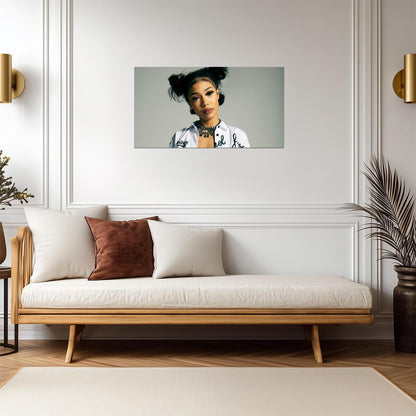 Coi Leray | Modern Rapper Portrait | Hip Hop Music Poster - Music Poster
