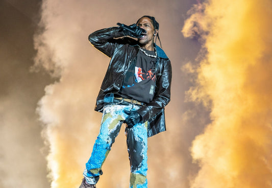Travis Scott Live Stage | Smoke & Fire Concert Photo | Hip Hop Wall Art Poster - Music Poster