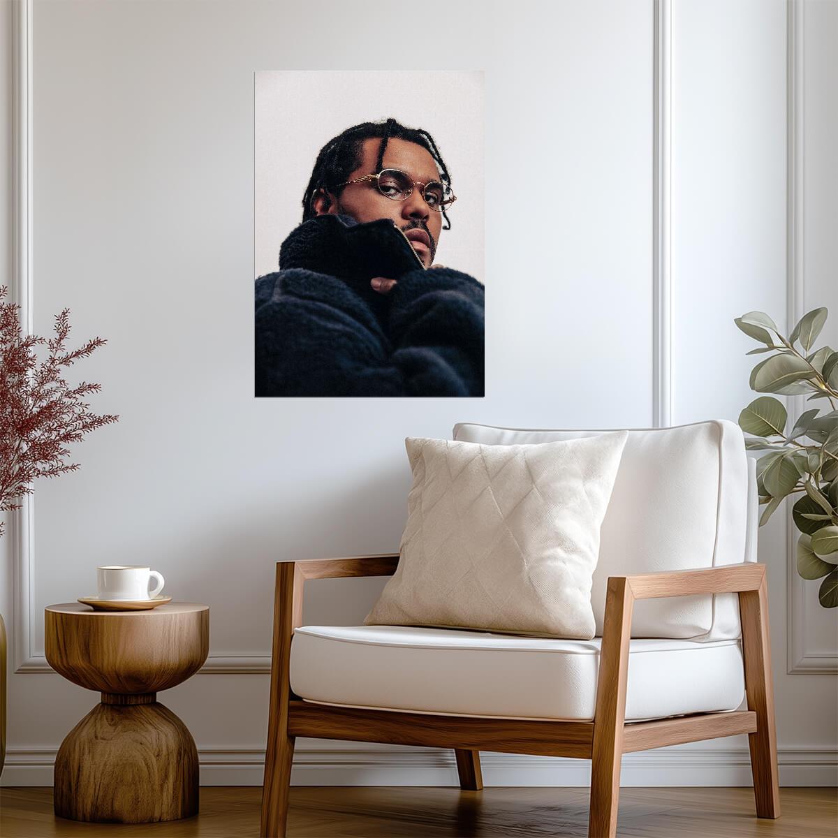 The Weeknd Glasses & Dreads | Abel Tesfaye Close Up | R&B Singer Poster - Music Poster