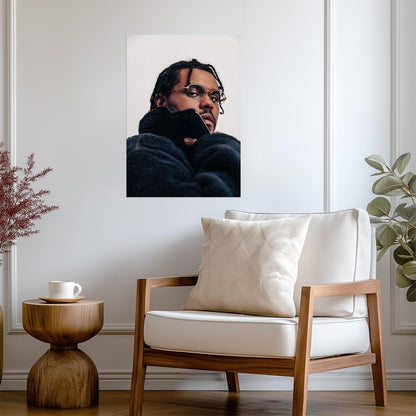 The Weeknd Glasses & Dreads | Abel Tesfaye Close Up | R&B Singer Poster - Music Poster