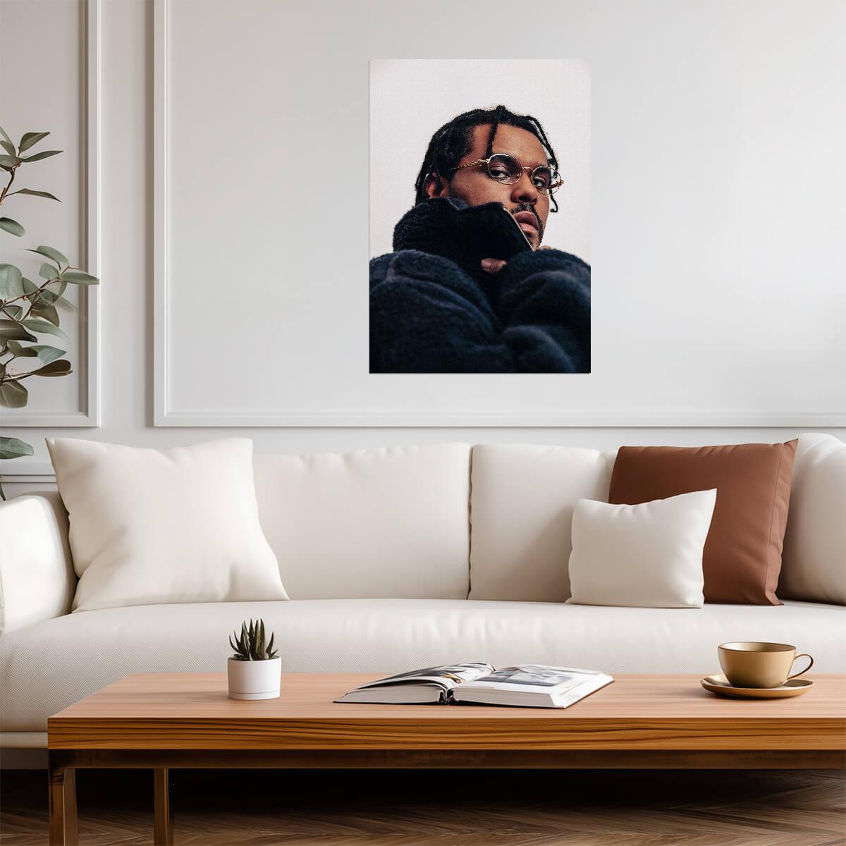 The Weeknd Glasses & Dreads | Abel Tesfaye Close Up | R&B Singer Poster - Music Poster