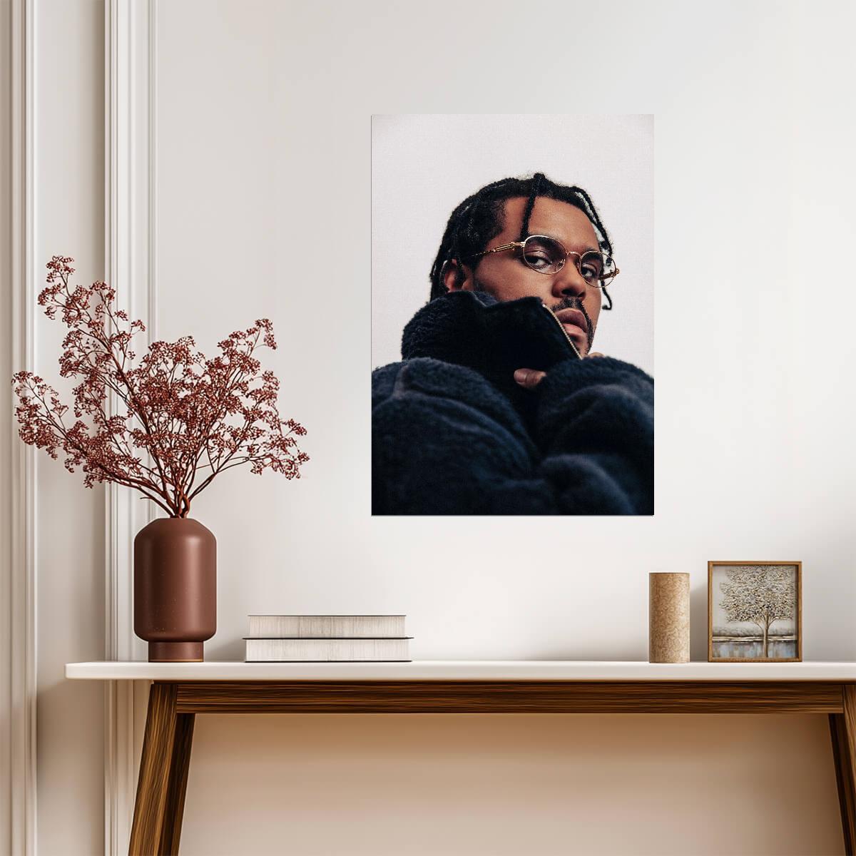 The Weeknd Glasses & Dreads | Abel Tesfaye Close Up | R&B Singer Poster - Music Poster
