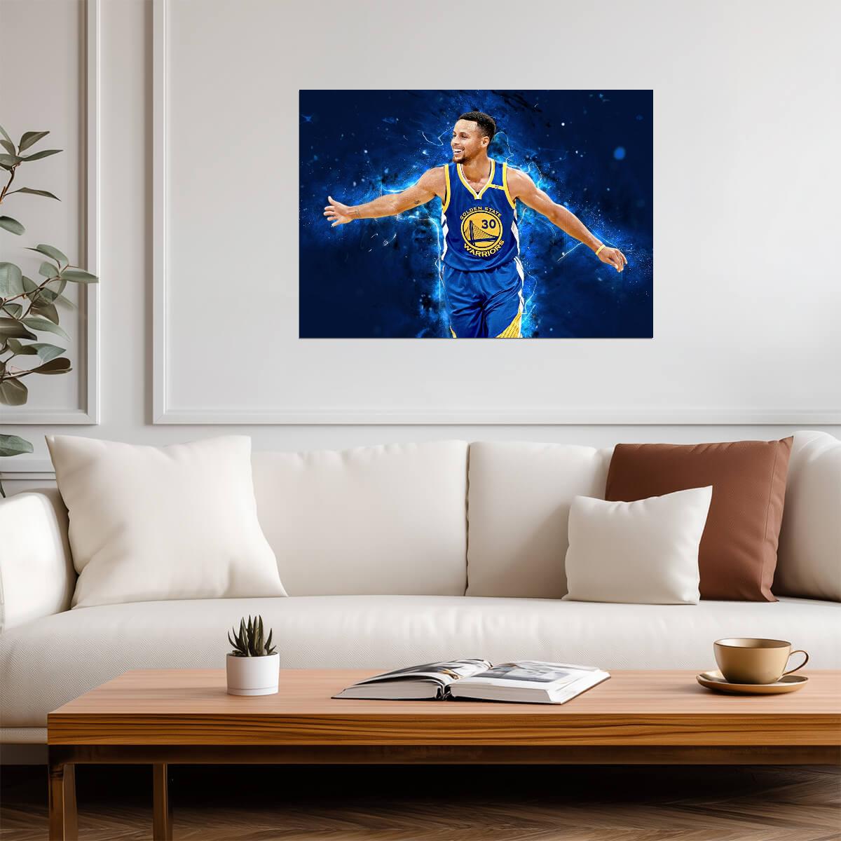 Stephen Curry Golden State Warriors | Dynamic Basketball Poster | Sports Legend Art - Sports Poster